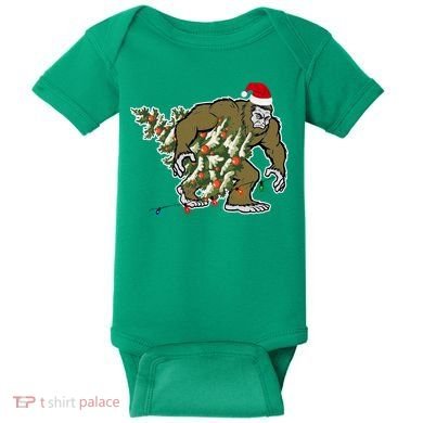 Bigfoot Stole Christmas Baby Bodysuit
