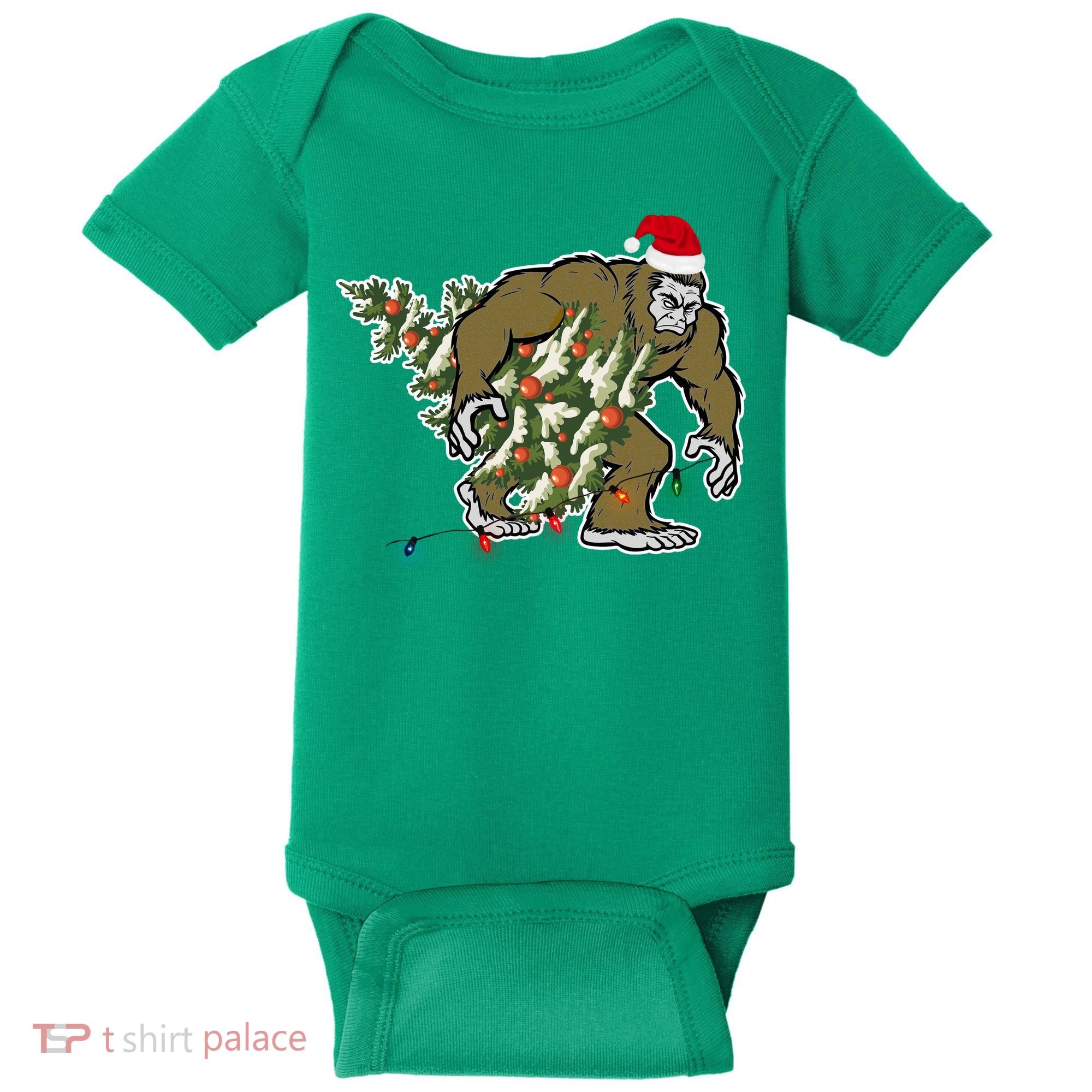 Bigfoot Stole Christmas Baby Bodysuit