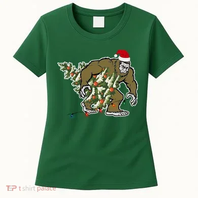 Bigfoot Stole Christmas Women's T-Shirt