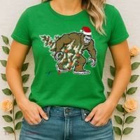 Bigfoot Stole Christmas Women's T-Shirt thumb 2