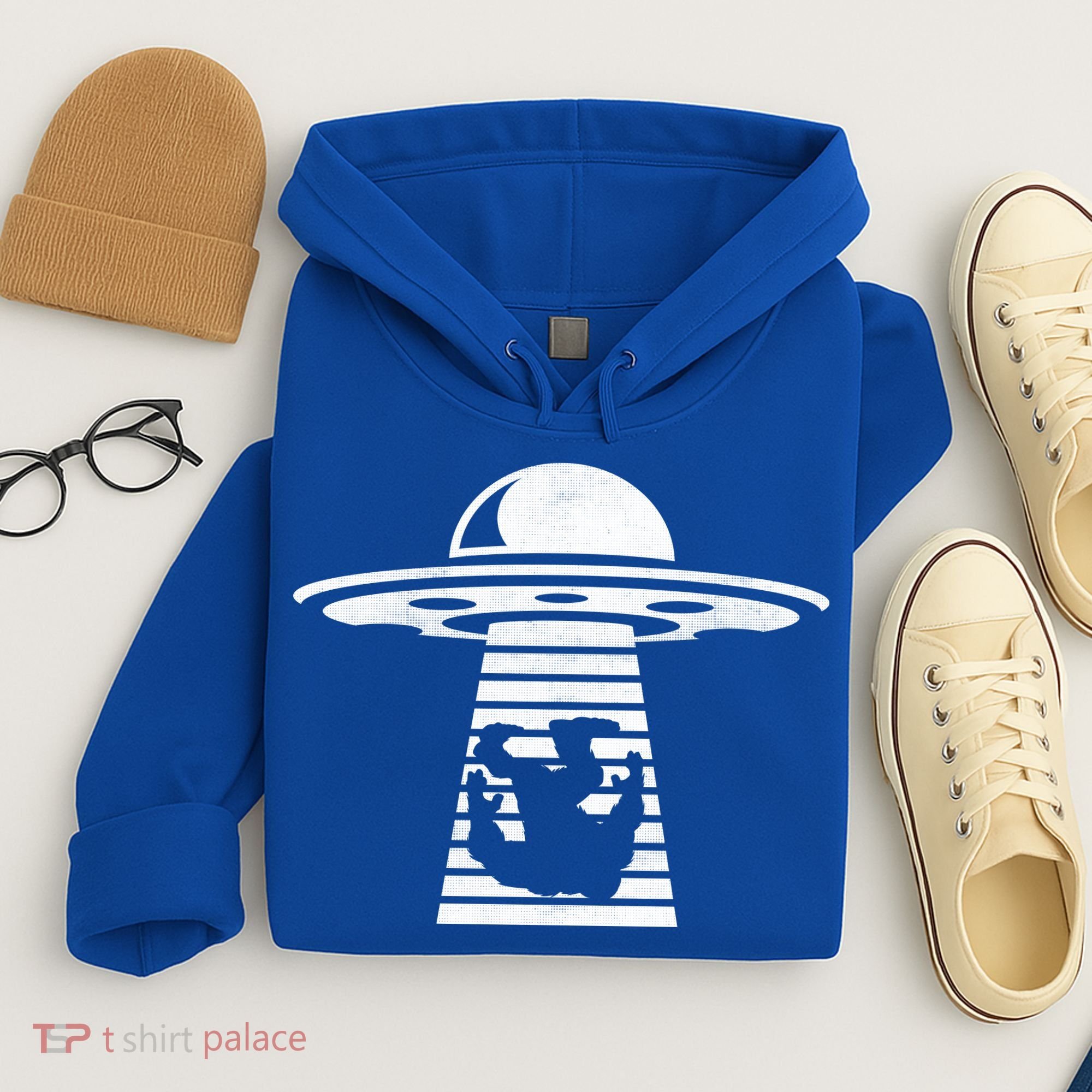 Bigfoot UFO Abduction Believe Hoodie