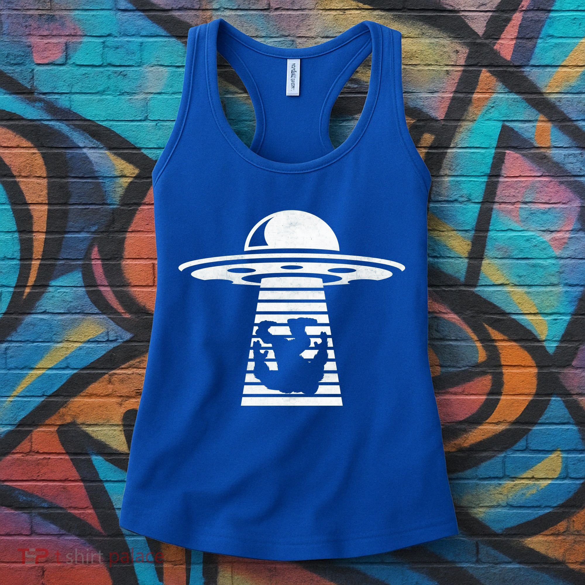 Bigfoot UFO Abduction Believe Women's Tank Top