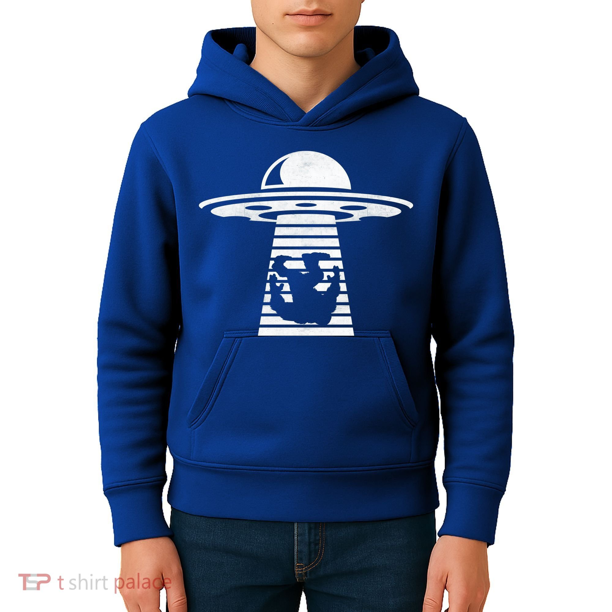 Bigfoot UFO Abduction Believe Kids Hoodie