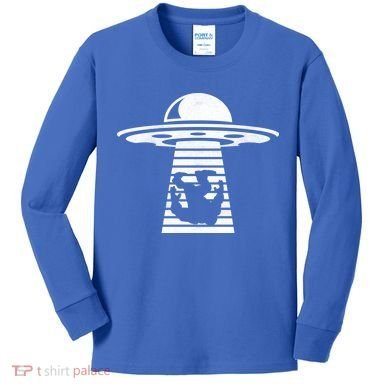 Bigfoot UFO Abduction Believe Kids Long Sleeve Shirt