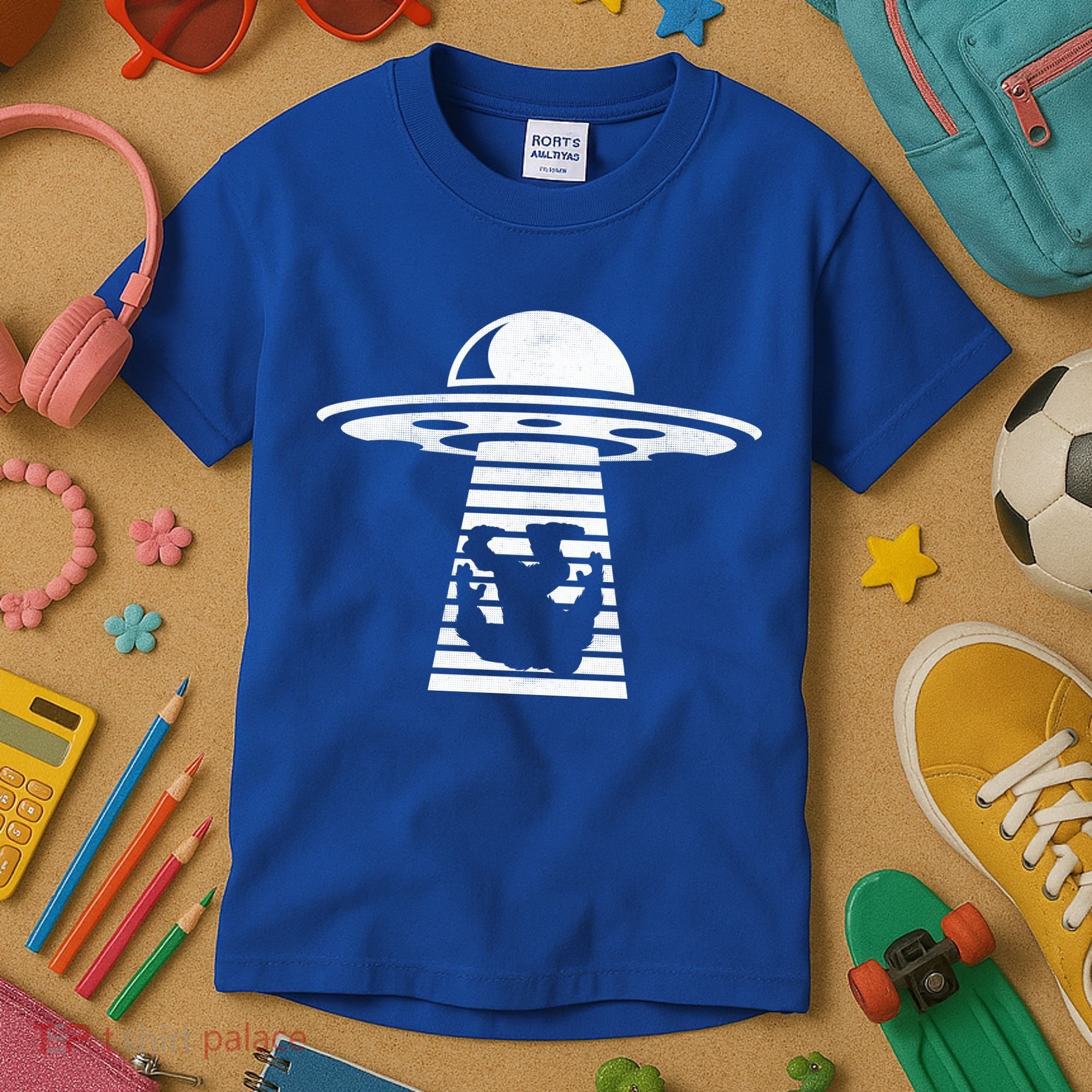 Bigfoot UFO Abduction Believe Kids T-Shirt