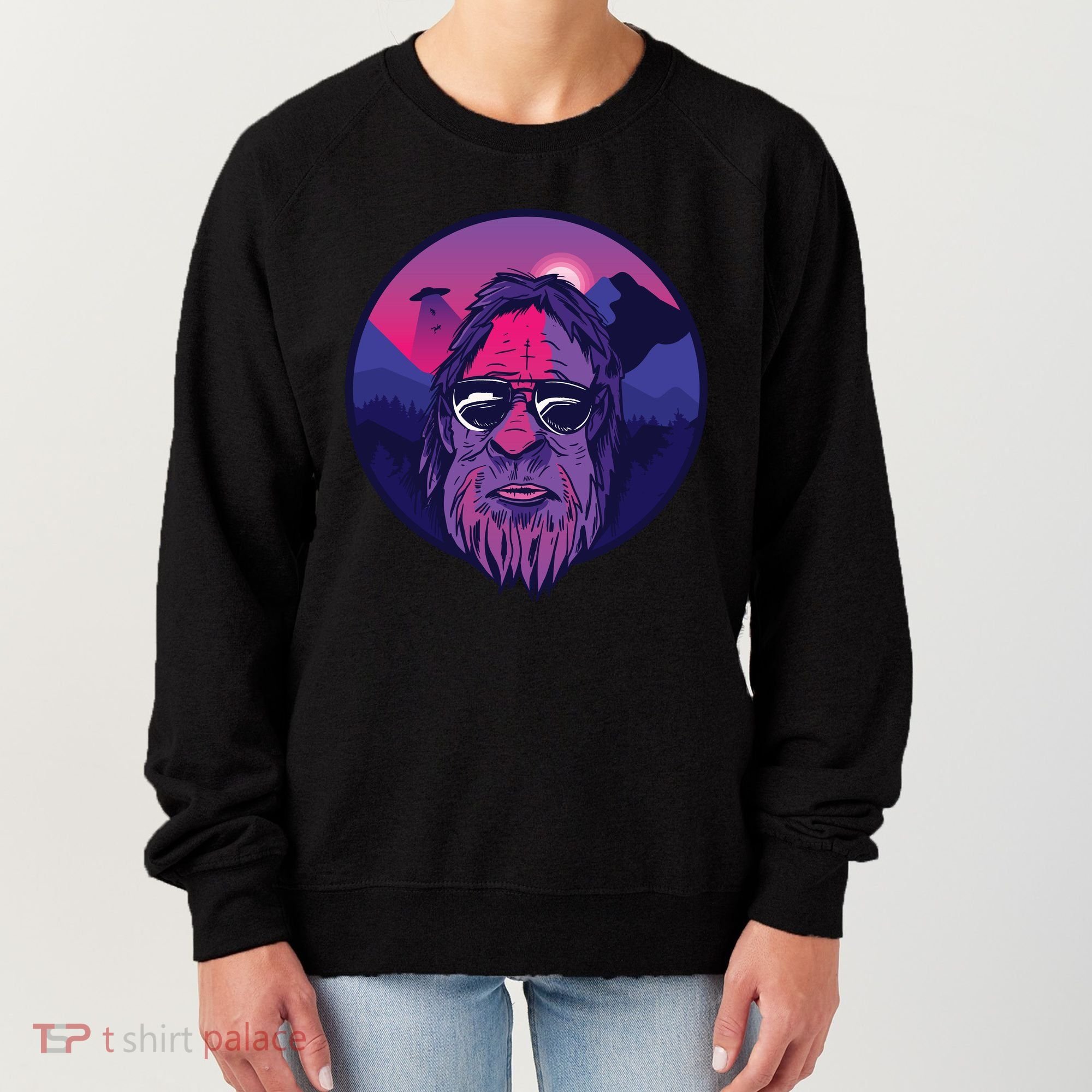 Bigfoot UFO Mountain Women's Sweatshirt