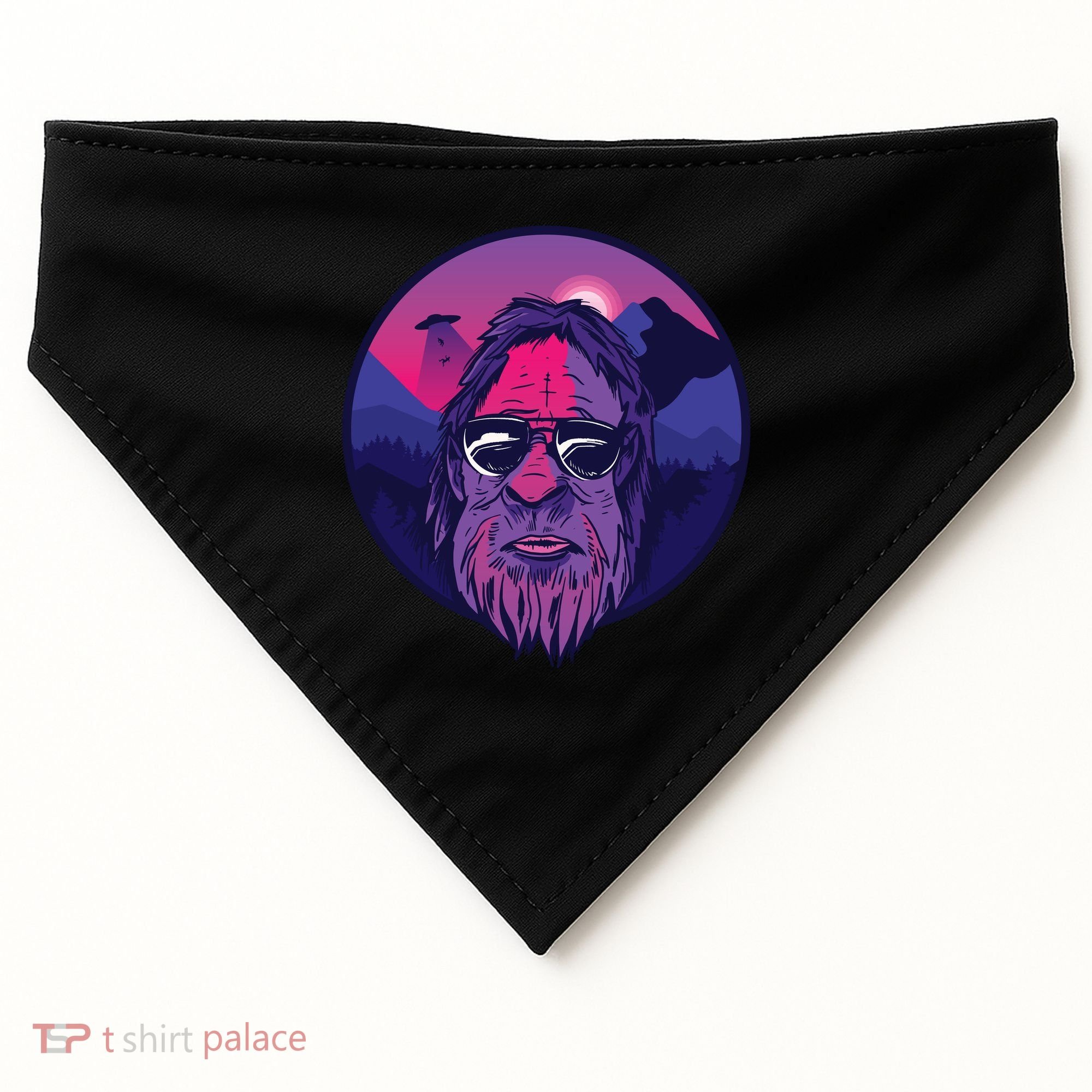 Bigfoot UFO Mountain USA-Made Doggie Bandana