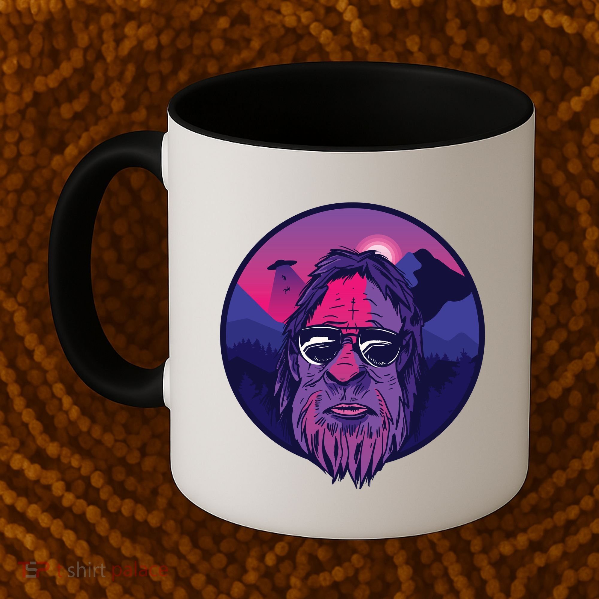 Bigfoot UFO Mountain Coffee Mug