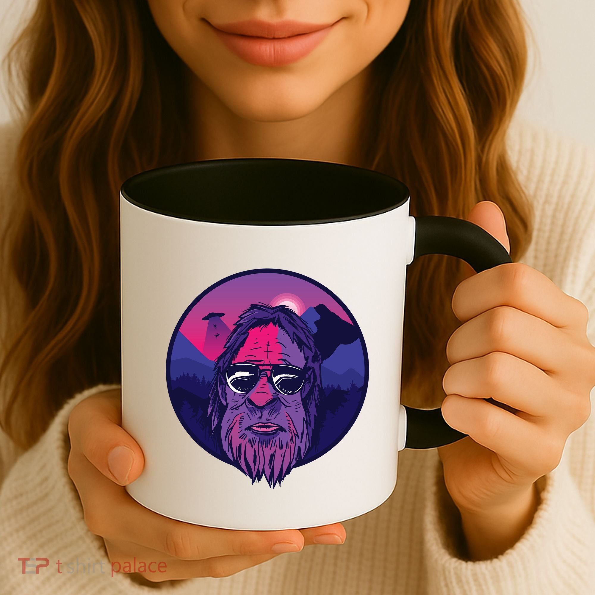 Bigfoot UFO Mountain Coffee Mug