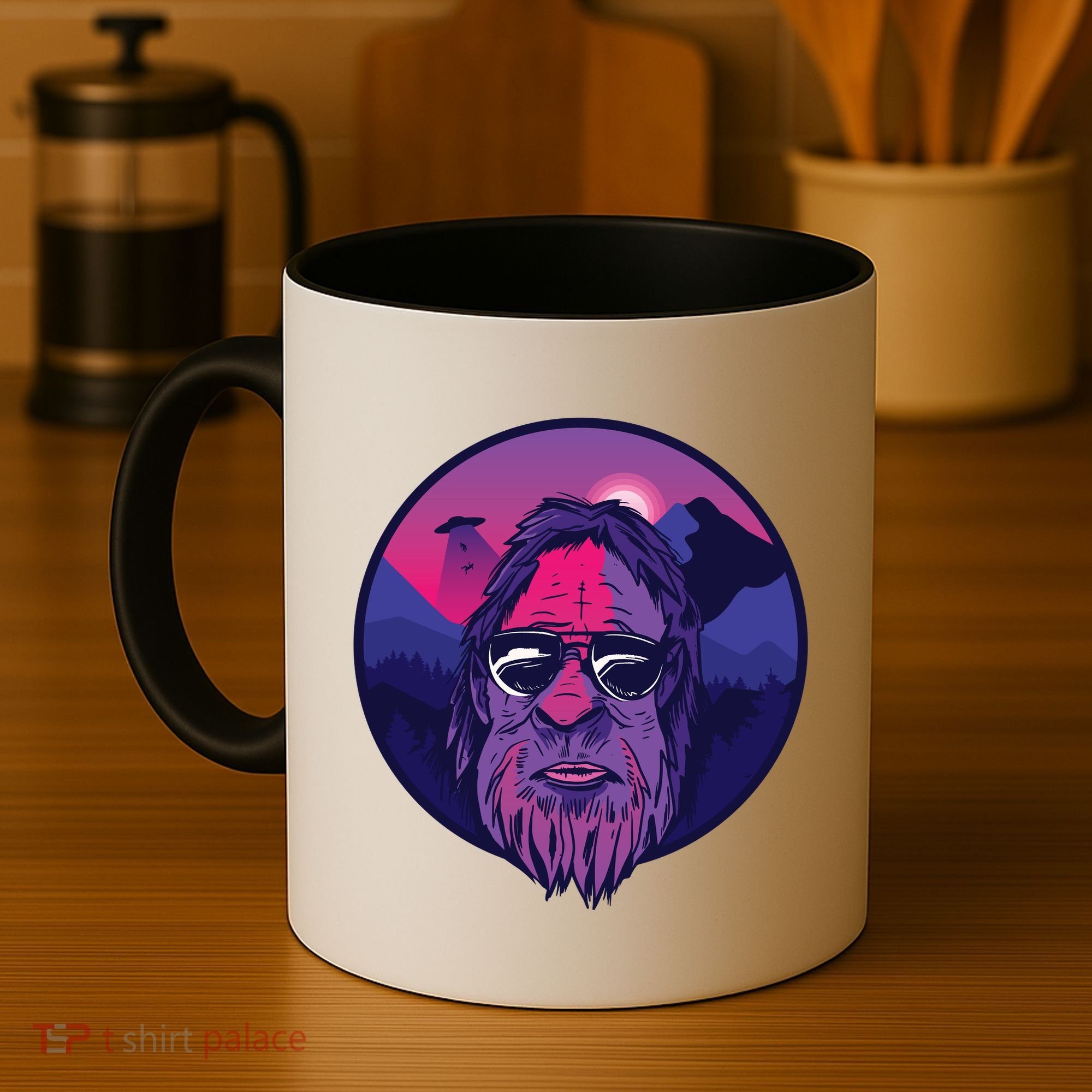 Bigfoot UFO Mountain Coffee Mug