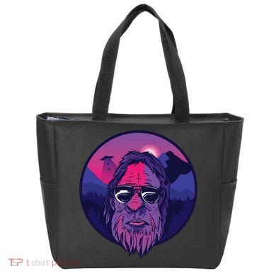 Bigfoot UFO Mountain Tote Bag
