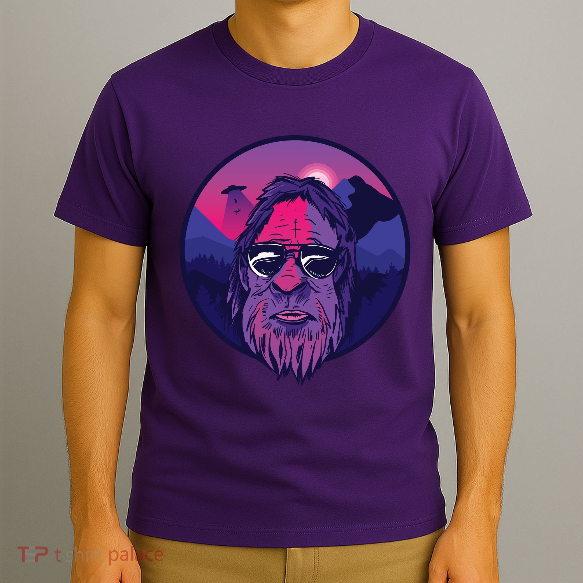Bigfoot UFO Mountain T-Shirt