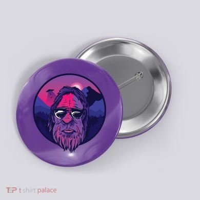 Bigfoot UFO Mountain Button