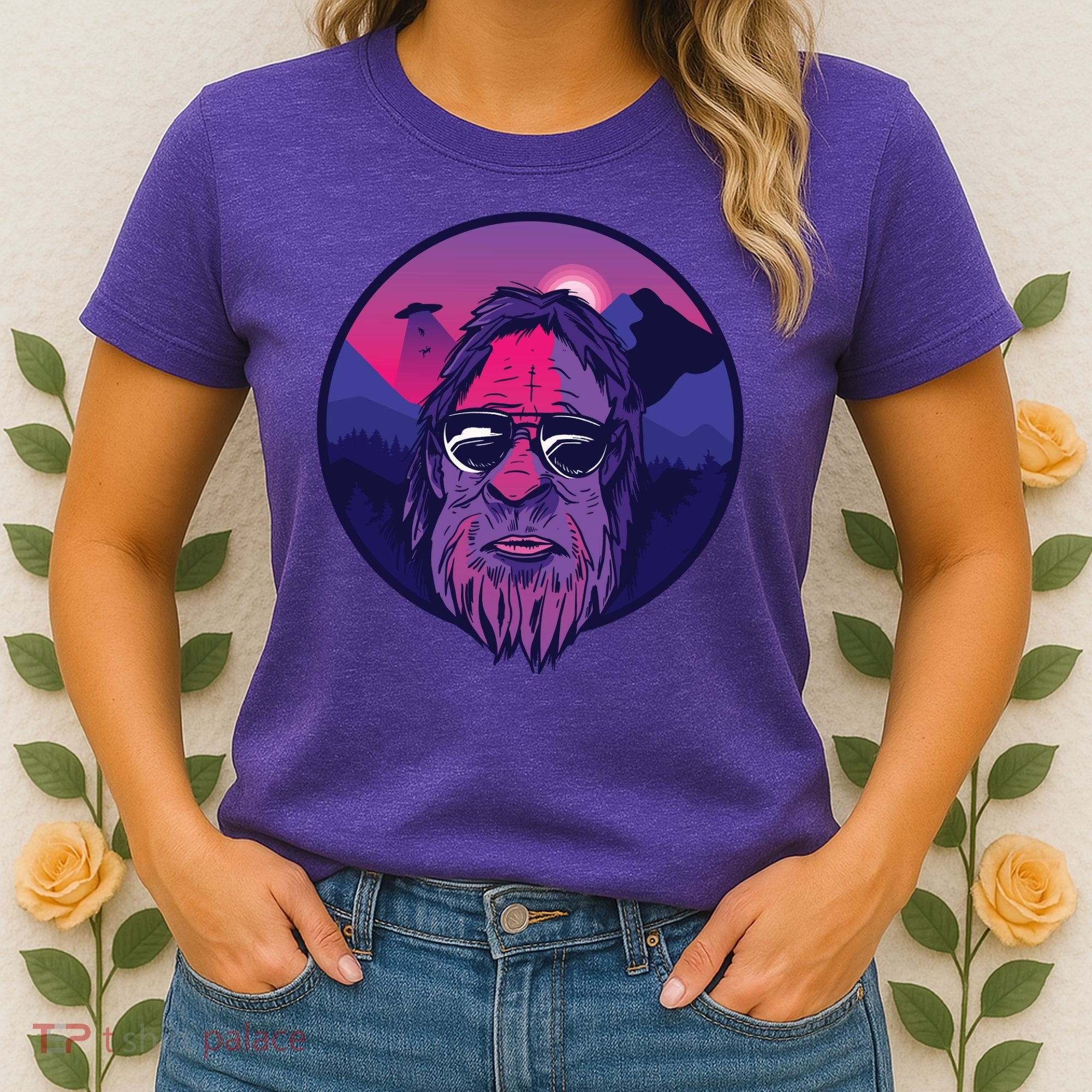 Bigfoot UFO Mountain Women's T-Shirt
