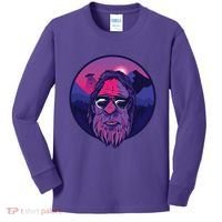 Bigfoot UFO Mountain Kids Long Sleeve Shirt thumb 0