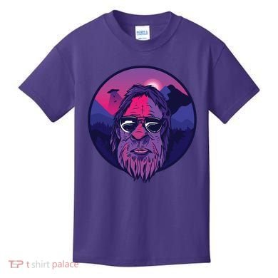 Bigfoot UFO Mountain Kids T-Shirt