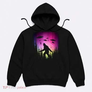 Bigfoot UFOs In Forest Hoodie
