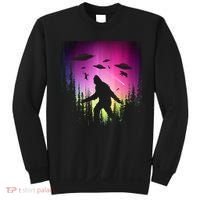 Bigfoot UFOs In Forest Sweatshirt thumb 0