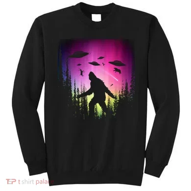 Bigfoot UFOs In Forest Sweatshirt