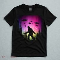 Bigfoot UFOs In Forest T-Shirt thumb 5