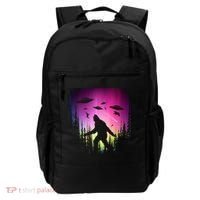Bigfoot UFOs In Forest Backpack thumb 0