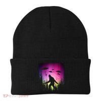 Bigfoot UFOs In Forest Beanie thumb 0