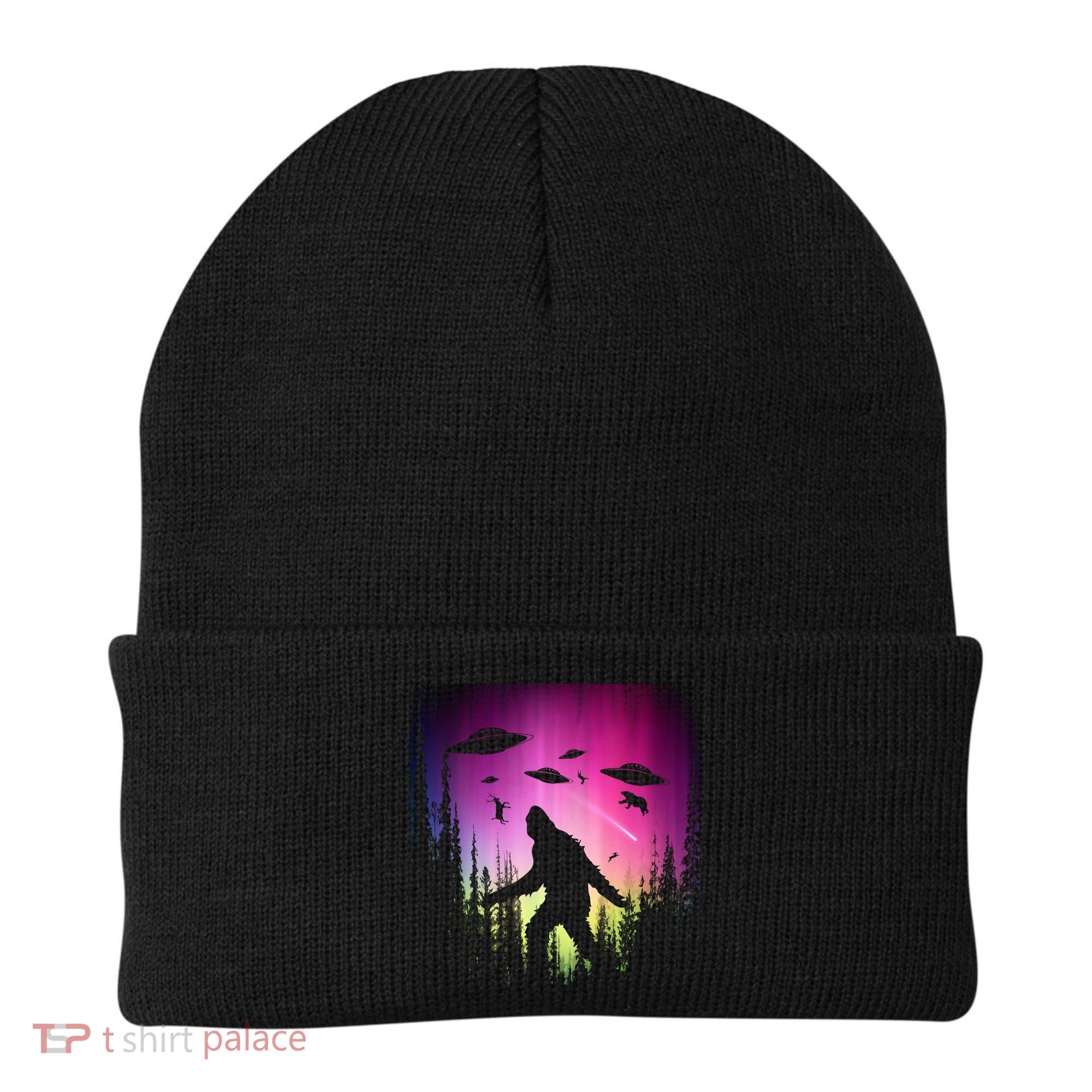 Bigfoot UFOs In Forest Beanie