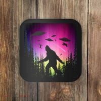 Bigfoot UFOs In Forest Coaster thumb 0