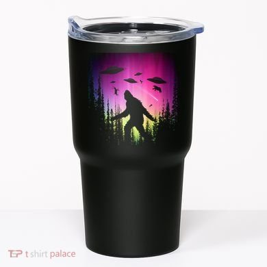 Bigfoot UFOs In Forest Tumbler