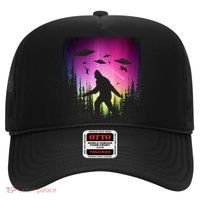 Bigfoot UFOs In Forest Hat thumb 0