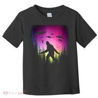 Bigfoot UFOs In Forest Toddler T-Shirt thumb 0
