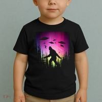 Bigfoot UFOs In Forest Toddler T-Shirt thumb 2