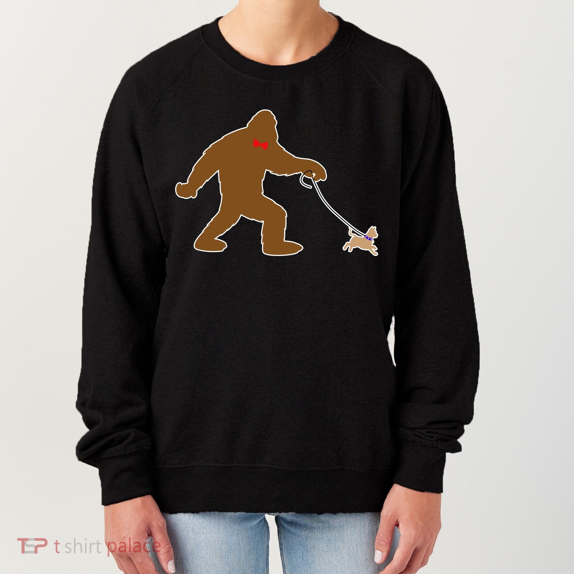 Bigfoot Walking Chihuahua Dog Women's Sweatshirt