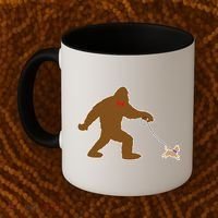 Bigfoot Walking Chihuahua Dog Coffee Mug thumb 2
