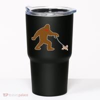 Bigfoot Walking Chihuahua Dog Tumbler thumb 0