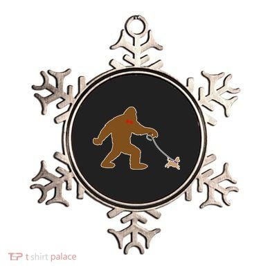 Bigfoot Walking Chihuahua Dog Ornament