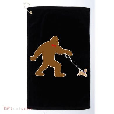 Bigfoot Walking Chihuahua Dog Golf Towel