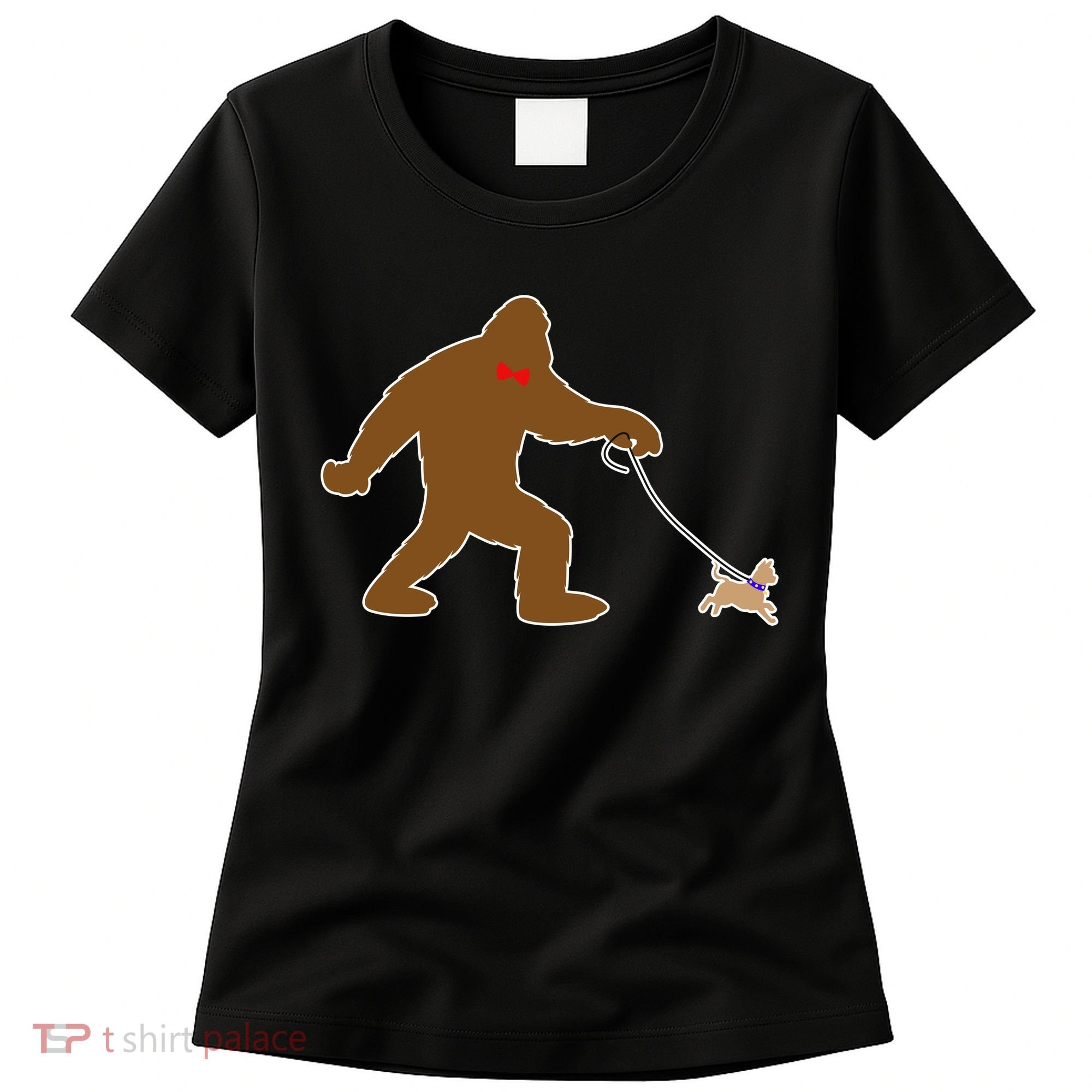Bigfoot Walking Chihuahua Dog Women's T-Shirt
