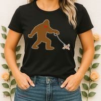 Bigfoot Walking Chihuahua Dog Women's T-Shirt thumb 2