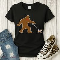 Bigfoot Walking Chihuahua Dog Women's T-Shirt thumb 3