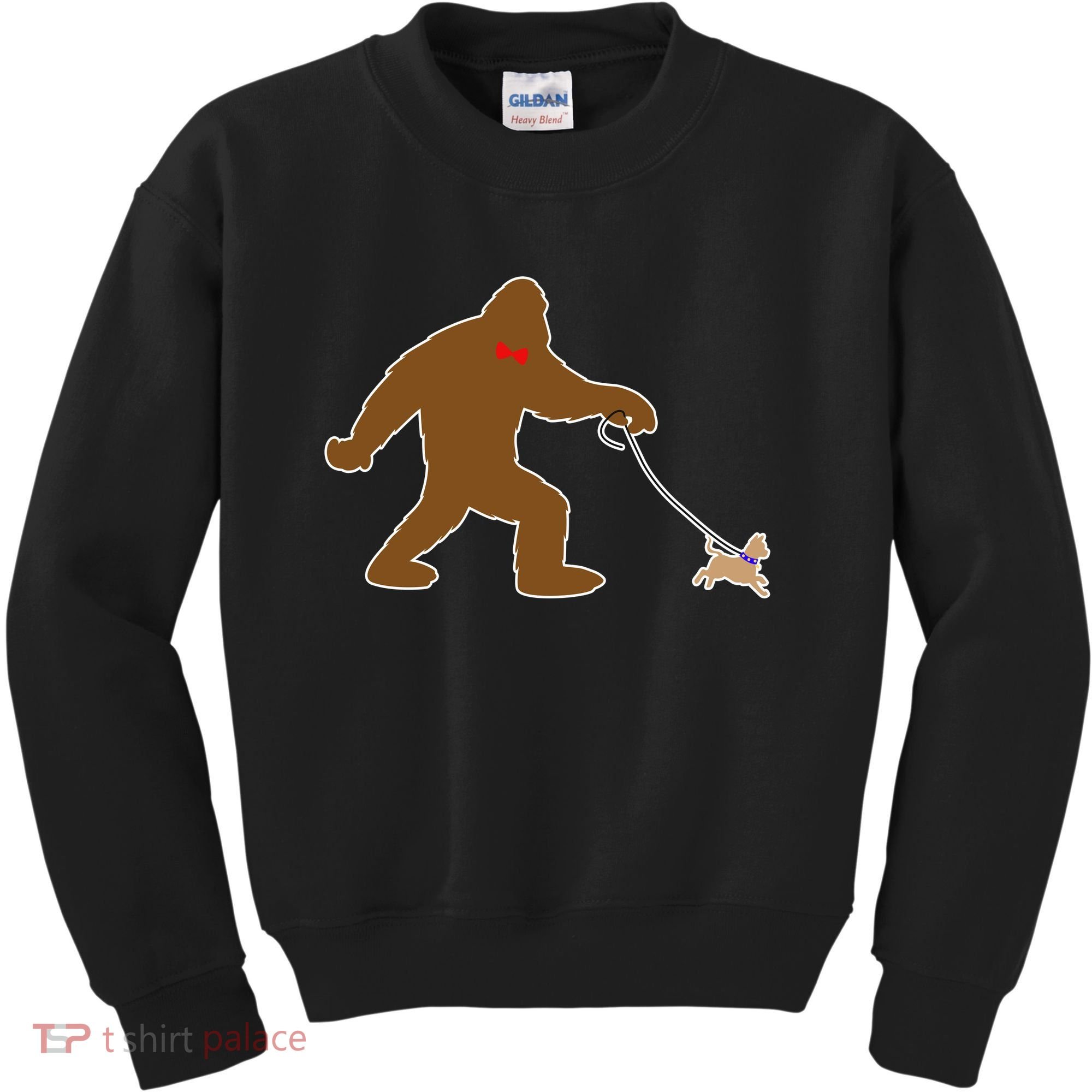 Bigfoot Walking Chihuahua Dog Kids Sweatshirt