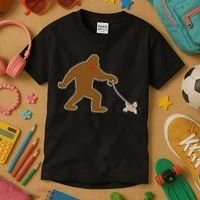 Bigfoot Walking Chihuahua Dog Kids T-Shirt thumb 3