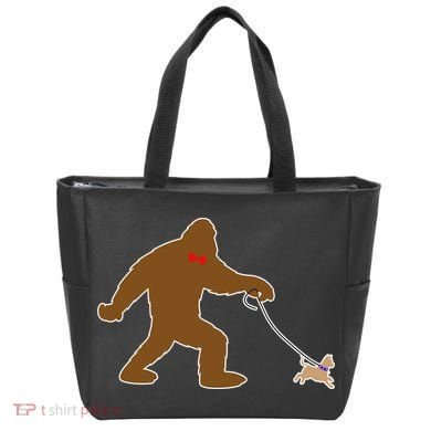 Bigfoot Walking Chihuahua Dog Tote Bag