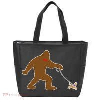 Bigfoot Walking Chihuahua Dog Tote Bag thumb 0