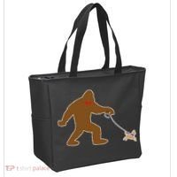 Bigfoot Walking Chihuahua Dog Tote Bag thumb 2