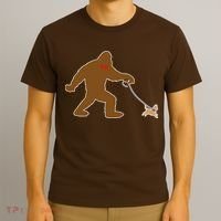 Bigfoot Walking Chihuahua Dog T-Shirt thumb 3