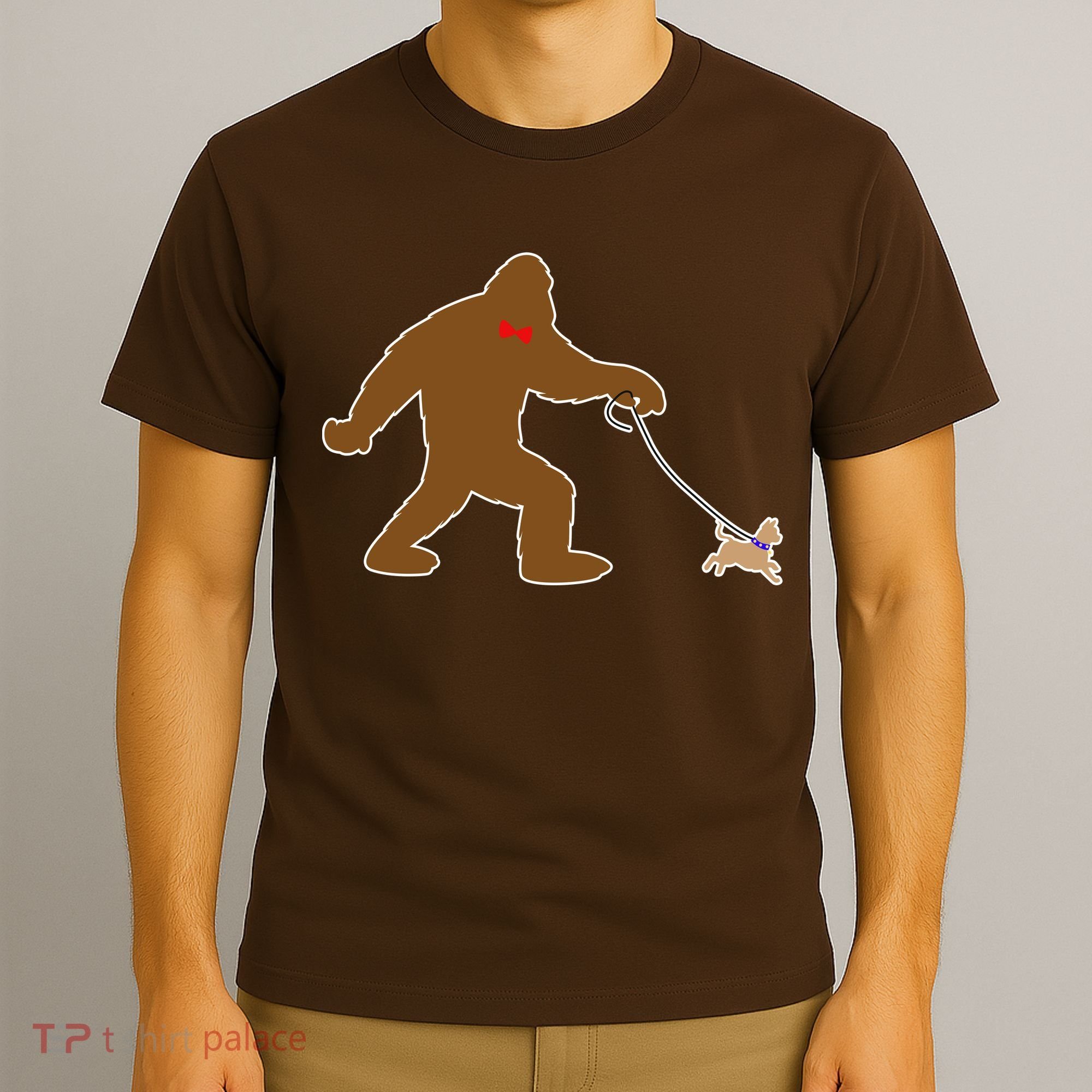 Bigfoot Walking Chihuahua Dog T-Shirt