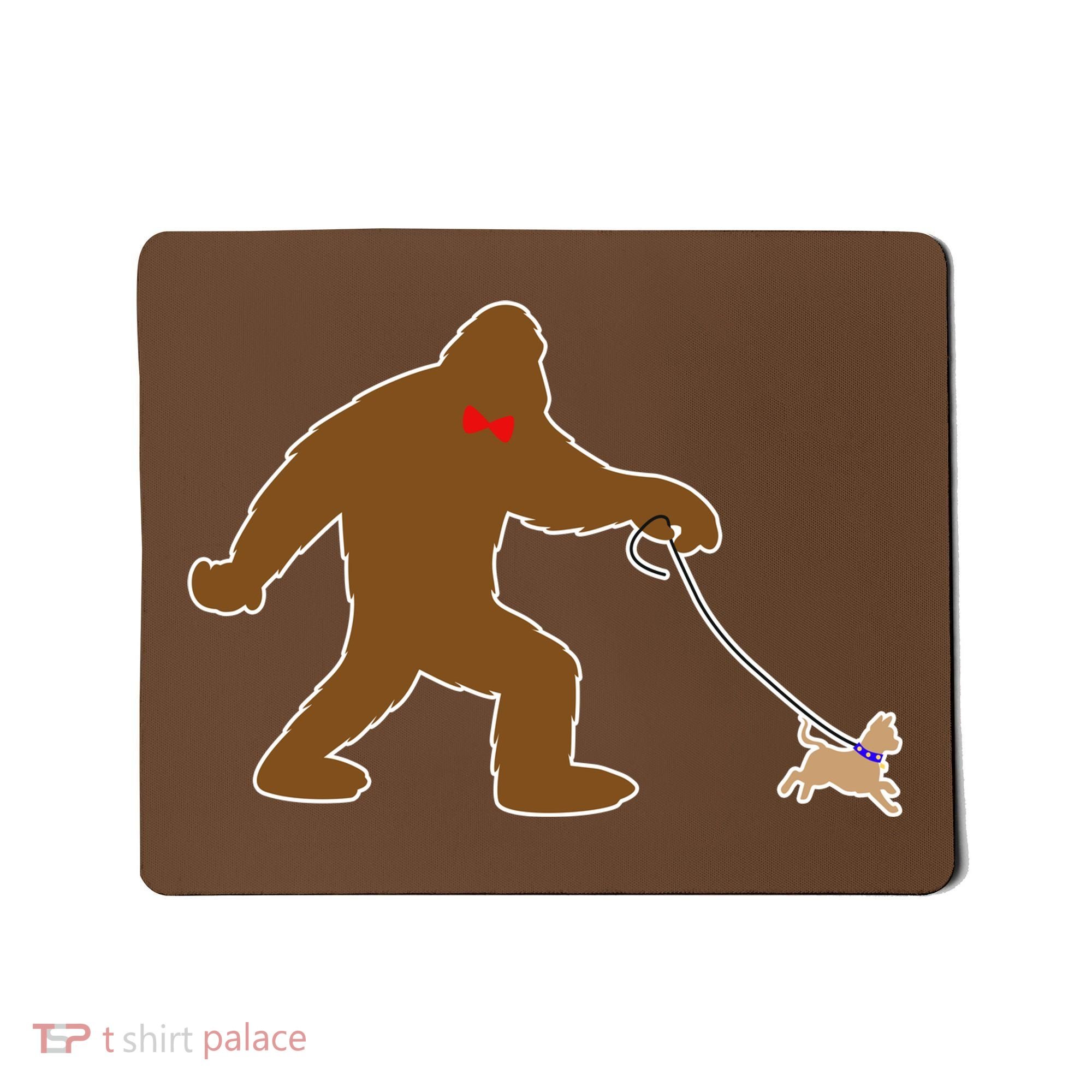 Bigfoot Walking Chihuahua Dog Mousepad