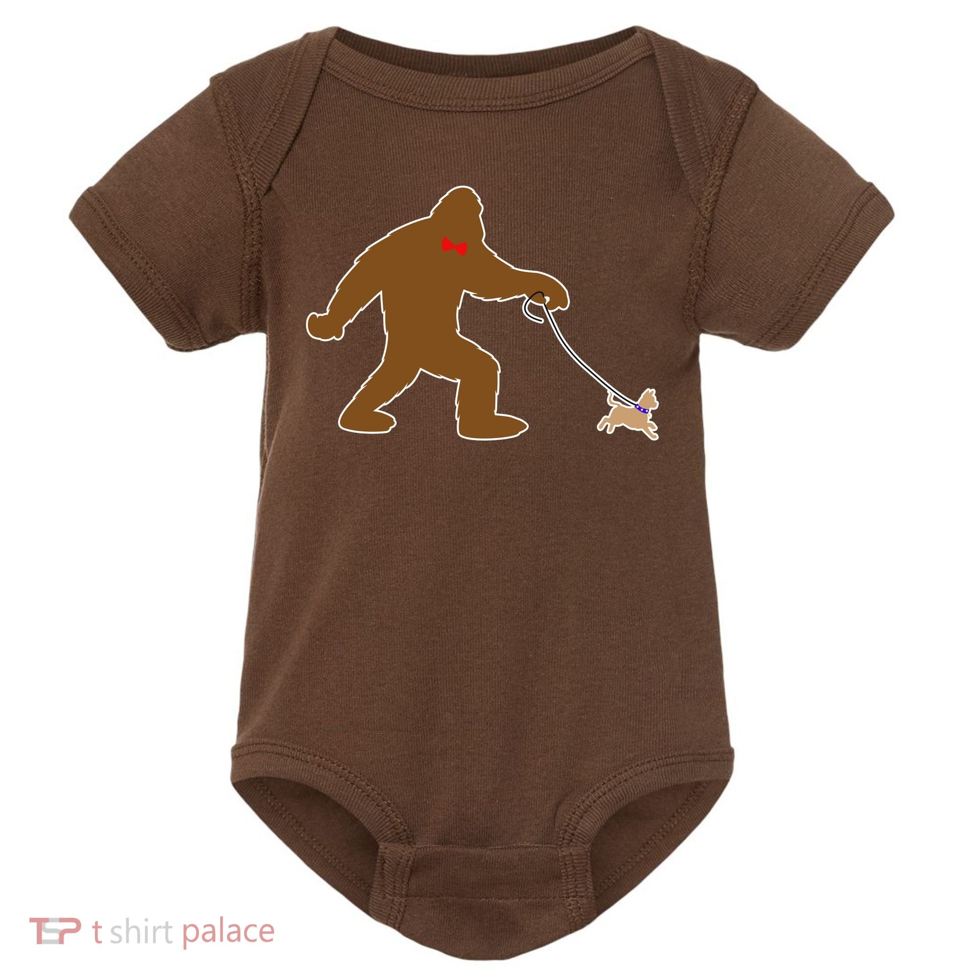 Bigfoot Walking Chihuahua Dog Baby Bodysuit