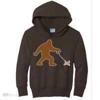 Bigfoot Walking Chihuahua Dog Kids Hoodie thumb 0